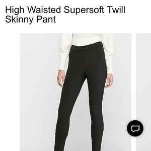 High waisted super soft twill skinny pant